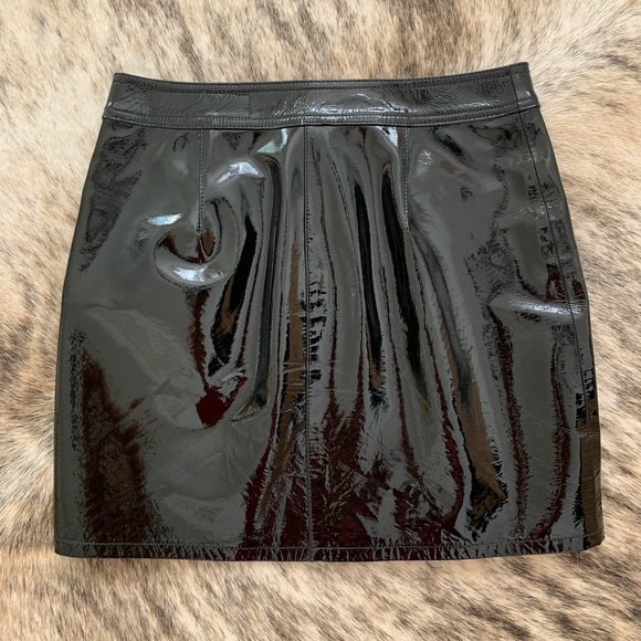 Rag & Bone Racer Patent-leather mini skirt. Size Us 25. - Picture 3 of 7